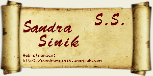 Sandra Šinik vizit kartica